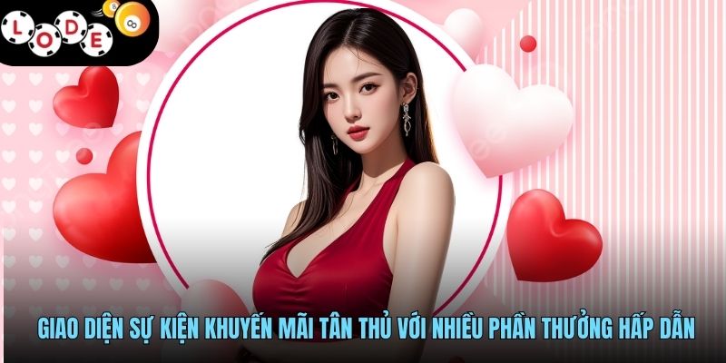 Giao diện sự kiện khuyến mãi tân thủ với nhiều phần thưởng hấp dẫn