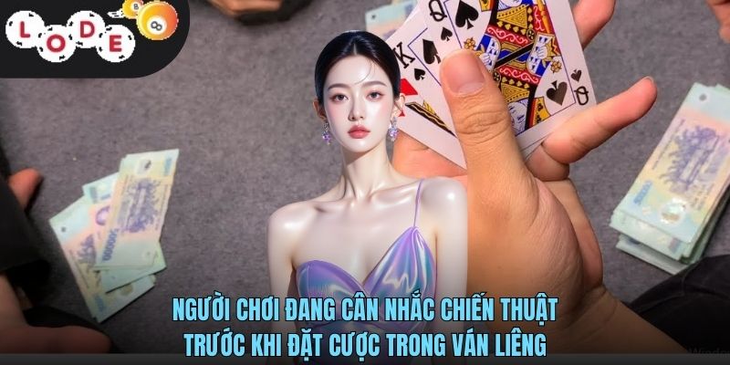 Liêng Miền Bắc - Trò Chơi Bài Giải Trí Hấp Dẫn Tại LODE88 4 Người chơi đang cân nhắc chiến thuật trước khi đặt cược trong ván Liêng